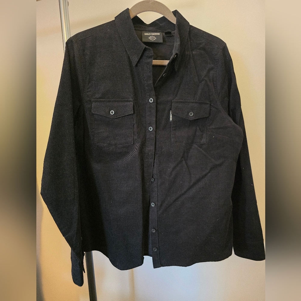 Women's Harley Davidson Black Button Down